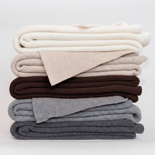 Domenica | Knit Cashmere Throw Blanket