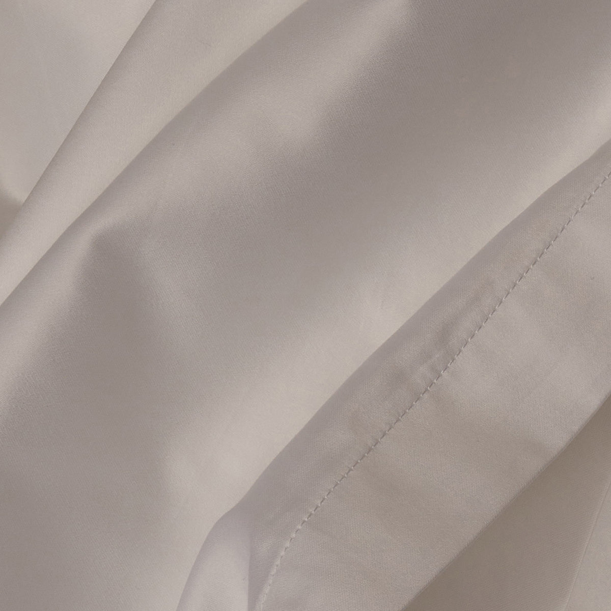 Warm and buttery LETTO Classic Cotton Sateen fabric sample in color white, made in Italy data-image-id=