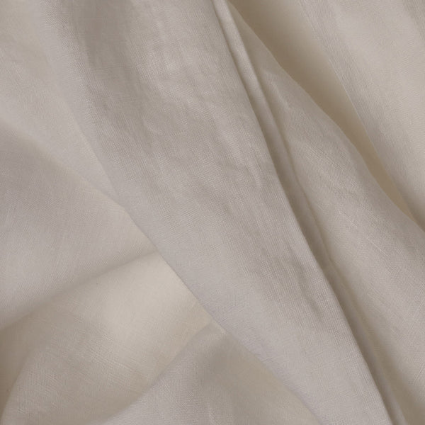 Relaxed and breathable LETTO Classic Linen fabric sample in color white, made in Italy