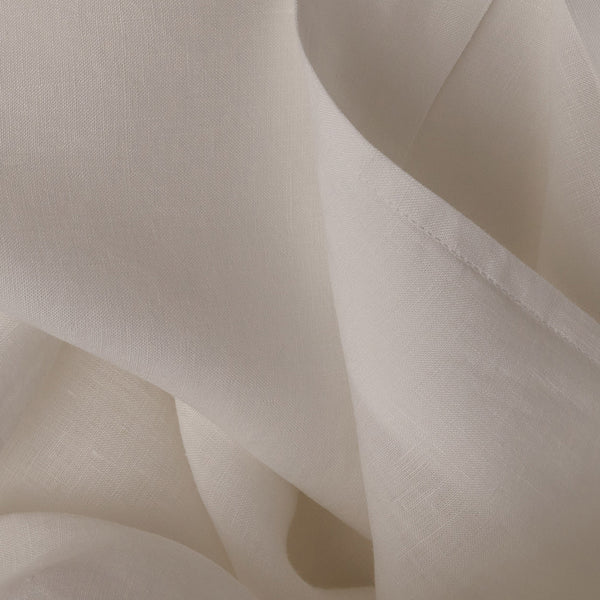 Relaxed and breathable 100% linen LETTO Lino Primo fabric sample in color white, made in Italy