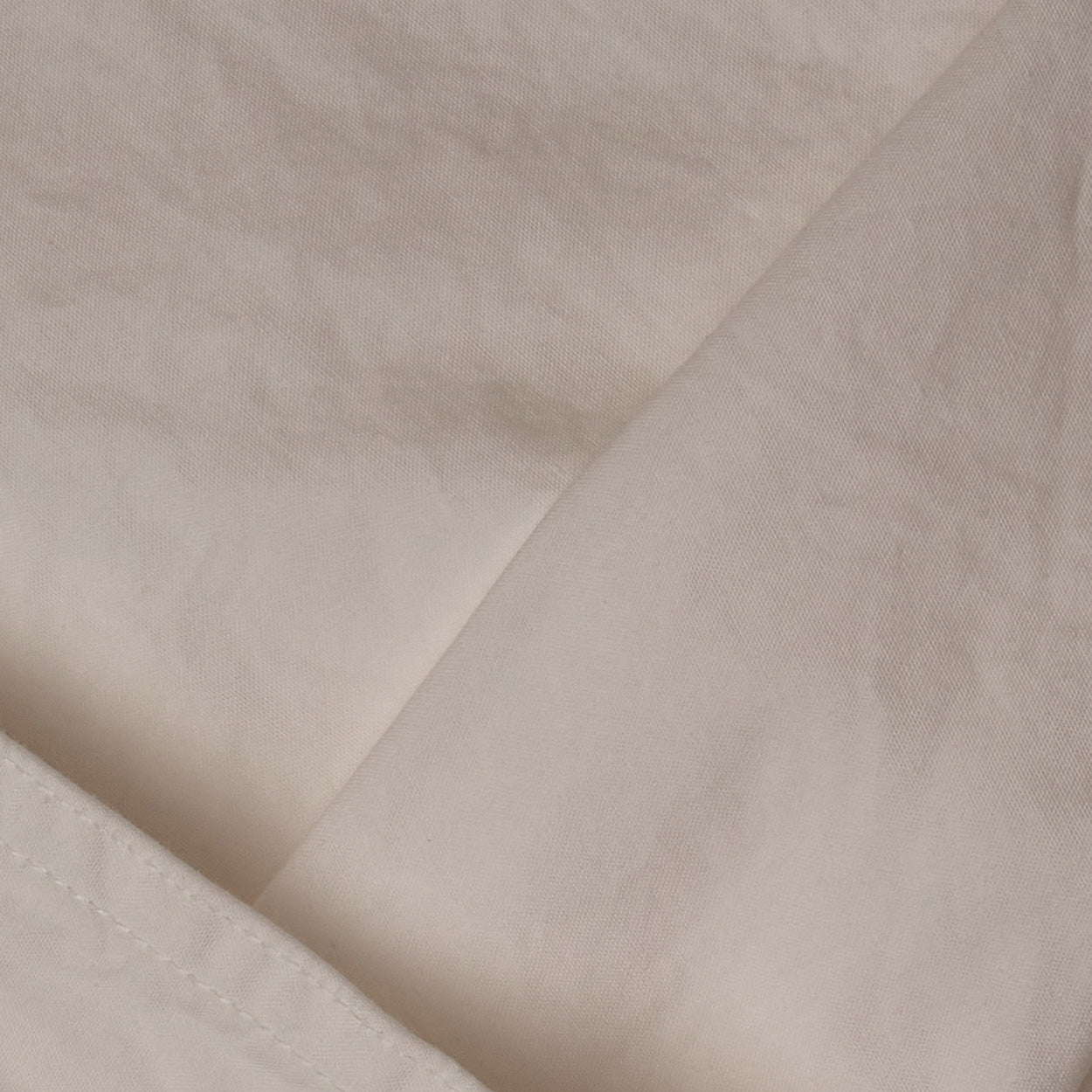 Crisp and cool 100% Organic cotton percale fabric sample in color white, made in Italy