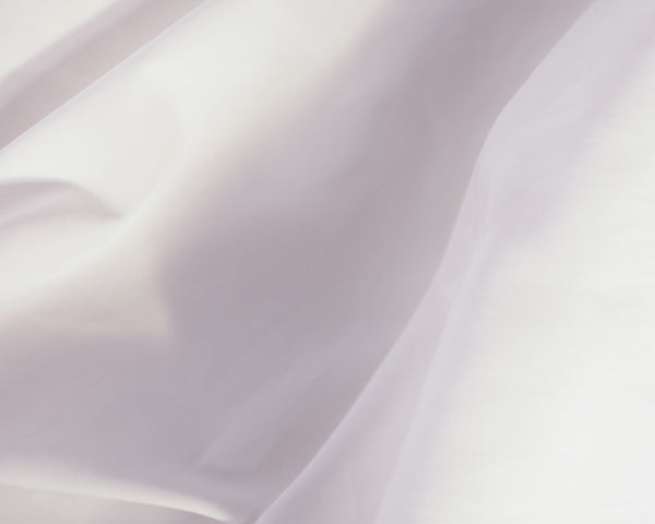 Ultra soft, cool and rare LETTO Sea Island Cotton Percale fabric sample in color white, made in Italy